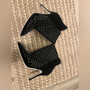 Elegant Black Studded Women's Heels